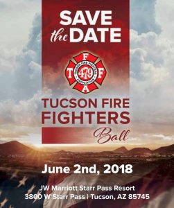 Save the Date Firefighters Ball graphic