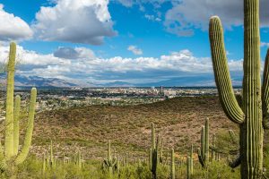 Clouds over Tucson desert