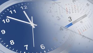 Clock face and calendars